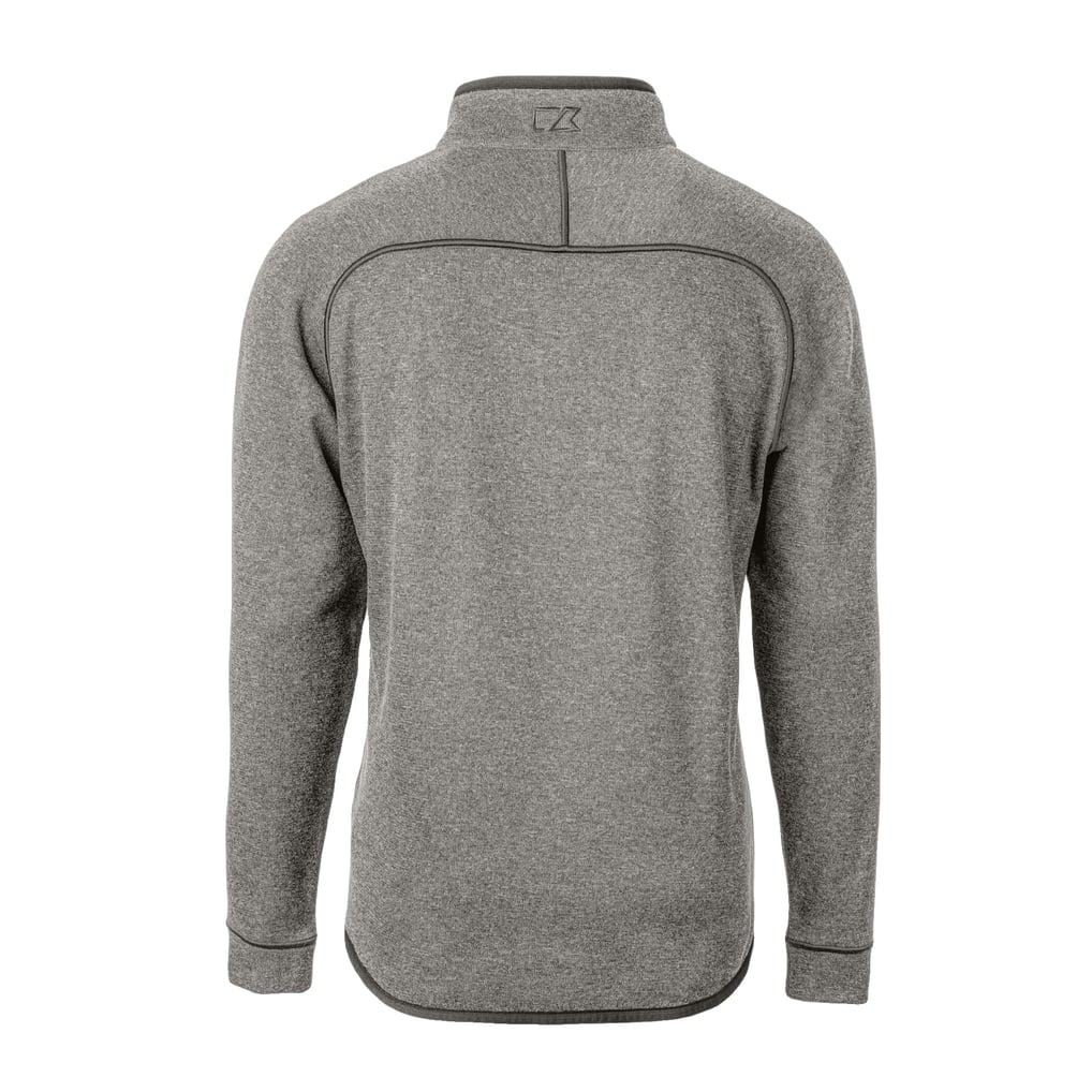  Inter Miami CF Cutter & Buck Big & Tall Mainsail Sweater-Knit Half-Zip Pullover Top - Heather Gray